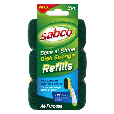 SABCO DISH SPONGE REFILLS 3 PACK