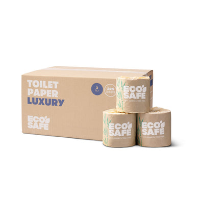 ECO-SAFE BAMBOO TOILET TISSUE - 3 PLY - BOX OF 24